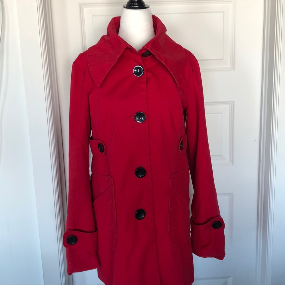 Dynamite Red Button Up Jacket - Picture 2 of 8